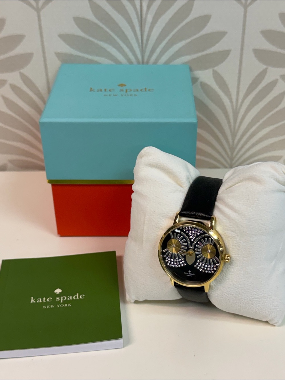 New Kate Spade Metro Night Owl Watch with Book & Box